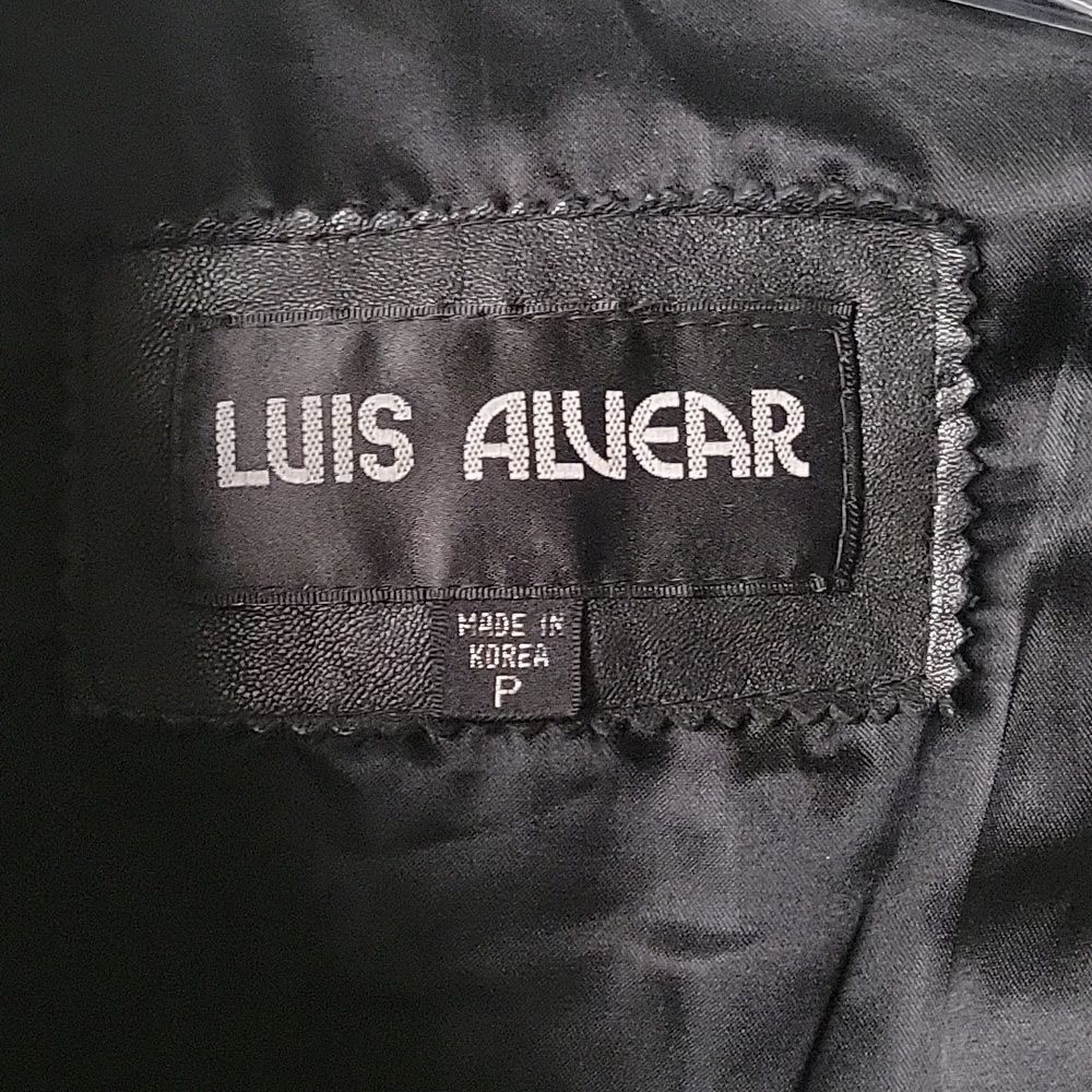 VTG Luis Alvear Womens P XS 80s  Leather Black Bomber Moto Biker Jacket Coat New - Picture 14 of 15